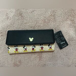 Disney Black and Beige Mickey Mouse Wallet